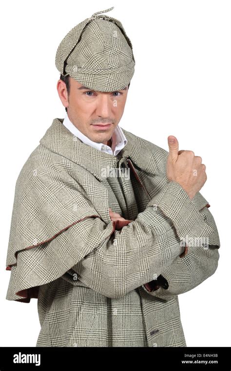 man in Sherlock Holmes costume Stock Photo - Alamy