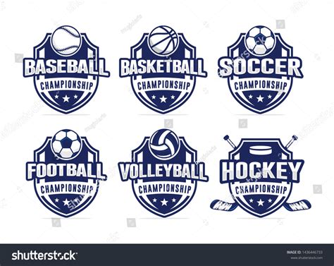 Sport Club Logo Set Template Vector Stock Vector (Royalty Free ...