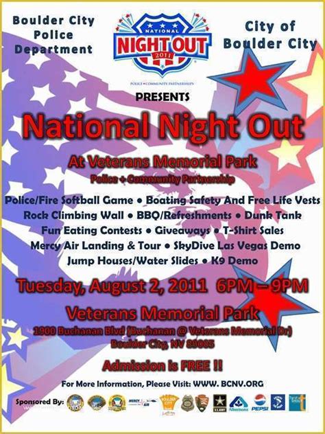 53 National Night Out Flyer Template Free | Heritagechristiancollege