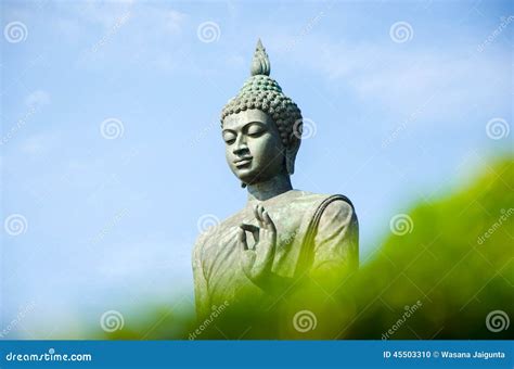 Statue of Buddha at peace stock photo. Image of sculpture - 45503310