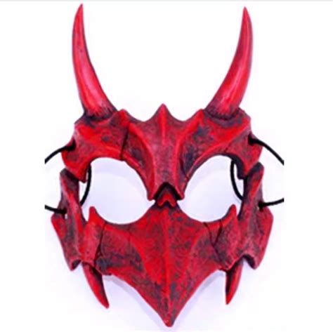 Therian Dragon Skull Mask Black / White / Luminous/red Resin - Etsy ...