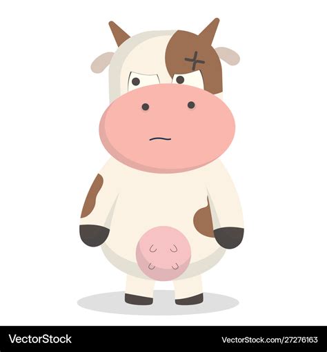 Cute cow characters with angry expressions Vector Image