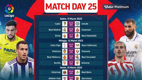 Jadwal Live Streaming Liga Spanyol 2022/2023 Matchday 25 di Vidio ...