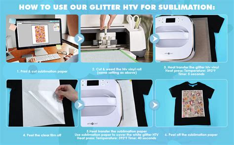 HTV Glitter Vinyl for Sublimation | Rainbow Vinyl 10" x 10 Ft – HTVRONT AU Store