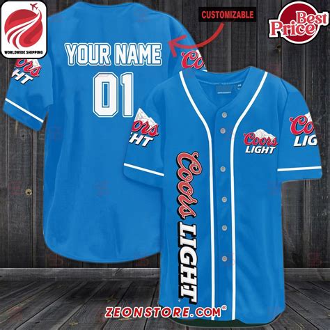 Coors Light Custom Baseball Jersey - Zeonstore - Global Delivery