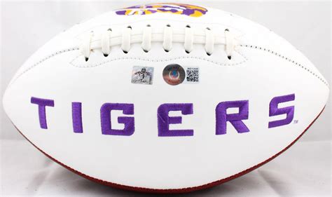 Justin Jefferson & Ja'Marr Chase Signed LSU Tigers Logo Football ...