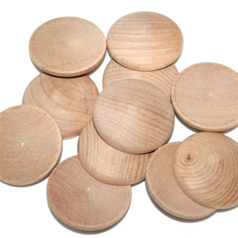 50- Various sized Wooden Round Domed Circles- Craft Wood Circles, Domed ...