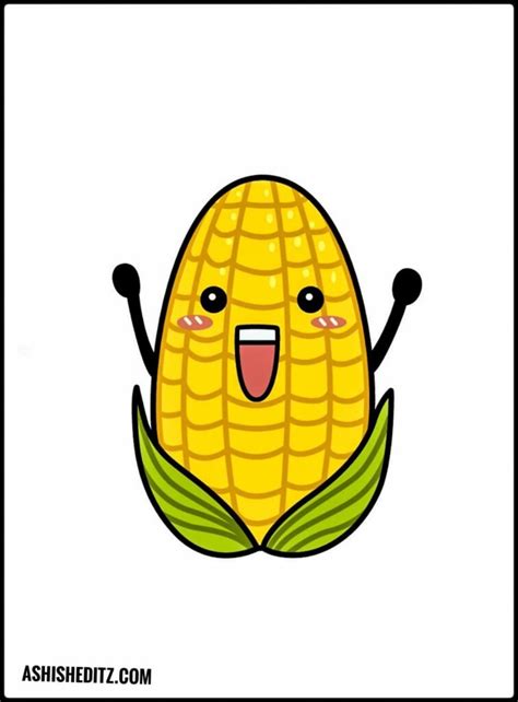 How to draw-A corn drawing step by step