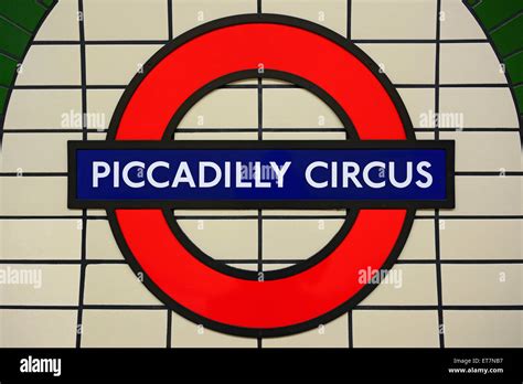 Piccadilly Circus Underground Station Sign. London, UK Stock Photo - Alamy