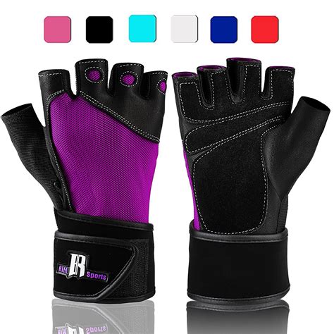 RIMSports Weight Lifting Gloves with Wrist Wrap Support for Men and Women - Walmart.com ...