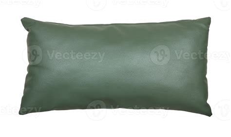 green leather pillow isolated with clipping path 20974603 PNG