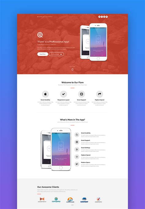 23 Best Mobile App Landing Page Template Designs (2022)