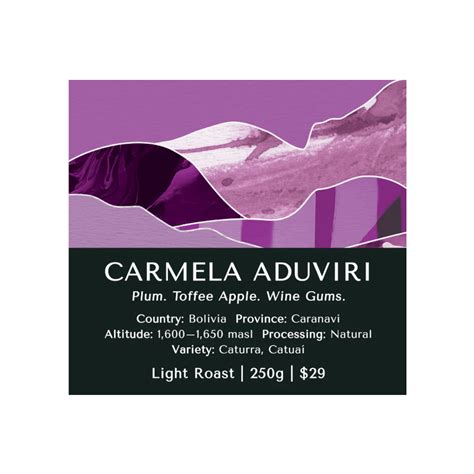 Carmela Aduviri (Natural) - Bolivia - 2024 | Monastery Coffee – Acuratore