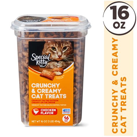 Special Kitty Crunchy & Creamy Cat Treats, Chicken Flavor, 16 oz - Walmart.com - Walmart.com