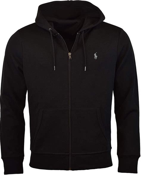 Polo Ralph Lauren Mens Double-Knit Full-Zip Hoodie BLK-M - Walmart.com