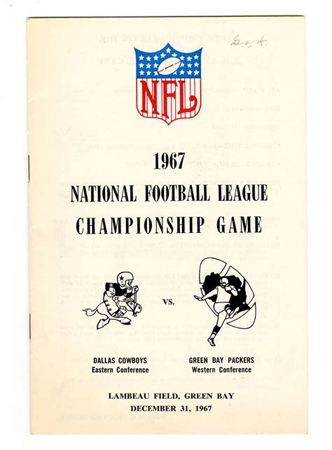 Lot Detail - 1967 NFL Championship Game Media Guide - The Ice Bowl ...