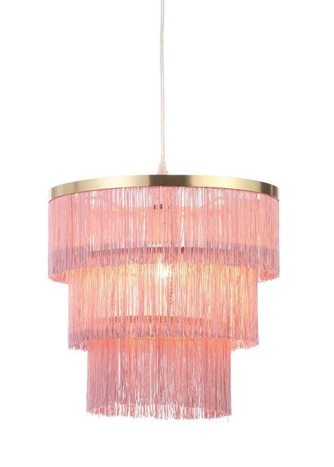 Zulu Fringe Easy Fit Lamp Shade (H30cm x W30cm) – Pink | Pink lamp shade, Lamp shade, Pink lamp