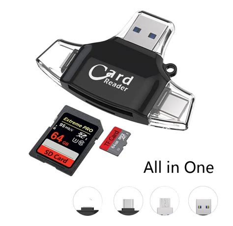 Type c/Micro USB/USB TF SD Card Reader For iPad for iPhone X XS XR 7 8 ...