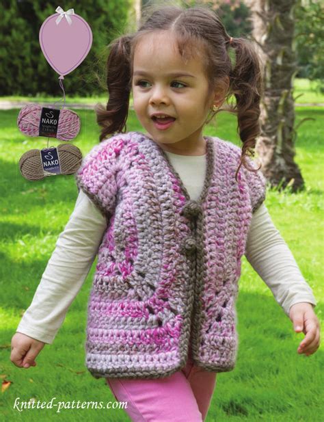 Girl's vest crochet pattern free