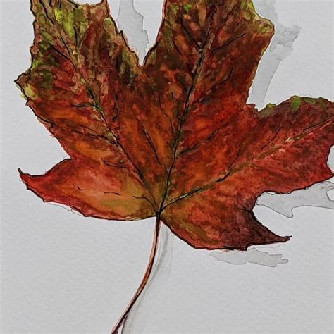 Painted Fall Leaf - Etsy