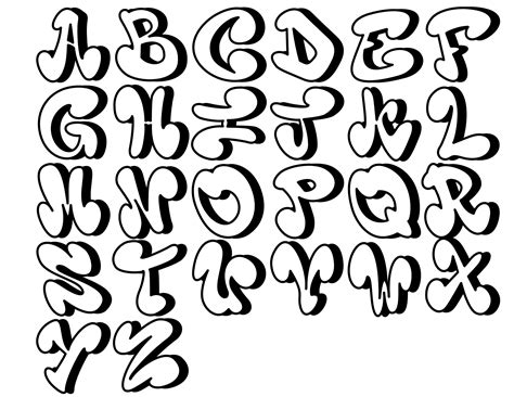 Graffiti Urban Bubble Letters Alphabet Font SVG PNG Digital Download Files Cricut Clipart - Etsy