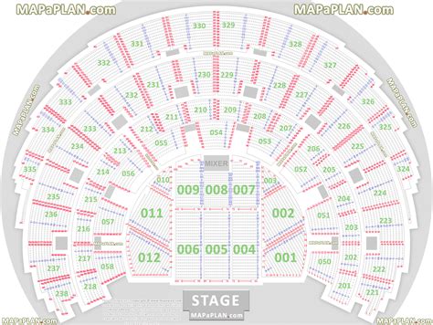 OVO Hydro Arena Glasgow seating plan - Detailed seat numbers chart with rows and blocks layout