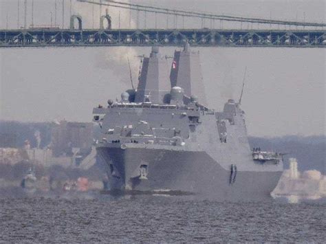 USS Somerset sets sail down Delaware River after Philadelphia ...