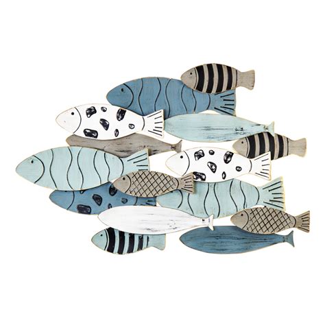 Stratton Home Decor Modern School of Fish Wall Décor