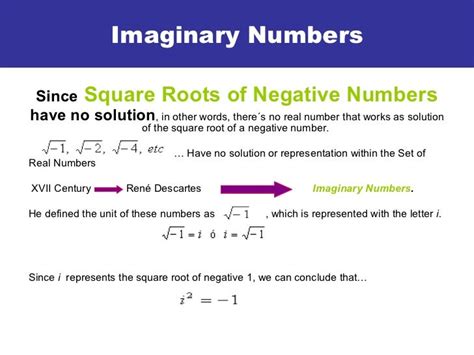 Imaginary numbers