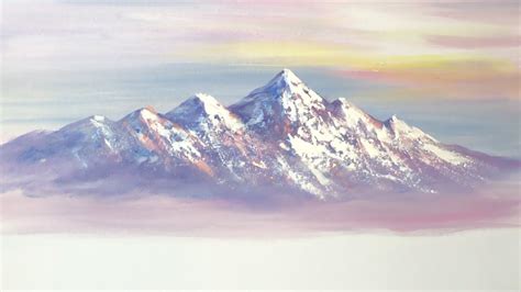 simple snowy mountain painting - Phung Allan