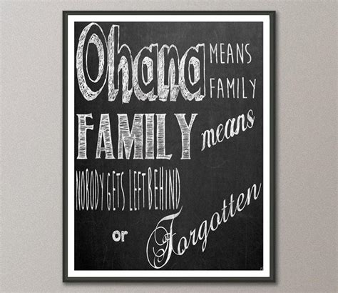 Ohana Means Family Art Print, Family Ohana Sign, Family Quote, Ohana Quote, Wedding Decor ...