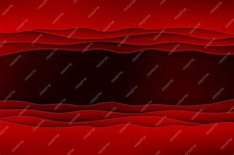 Premium Vector | Red paper cut abstract background