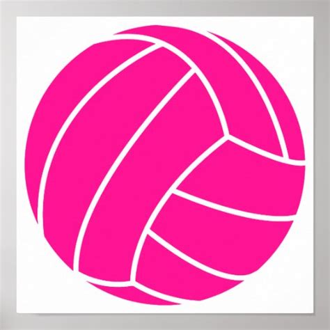 Hot Pink Volleyball Print | Zazzle