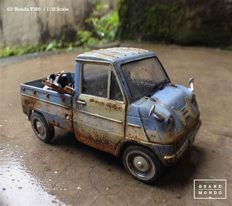 1963 - Honda T360 on Behance Model Cars Kits, Cars Trucks, Lorry, Model Building, Plastic Models ...