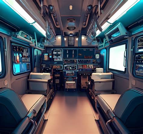 Premium AI Image | Design Interior View of an Ambulance