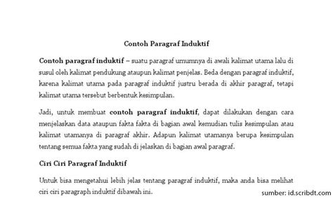 10 Contoh Paragraf Induktif Berbagai Tema untuk Referensi Tugas