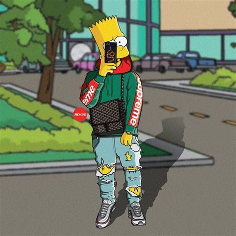 Simpson Supreme Wallpaper / Bartsimpson Bart Supreme Supremebart ...