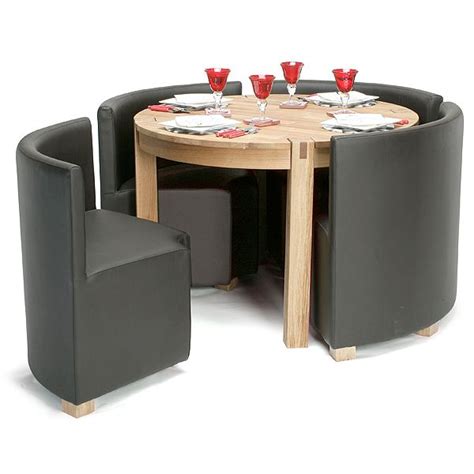 Round Space Saver Dining Table Set