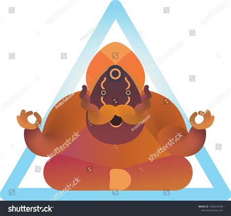 Indian Meditation Guru Vector Stock Vector (Royalty Free) 1494243290 ...