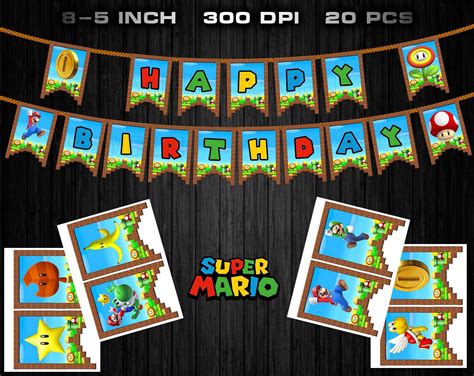 Mario Banner Mario Party Supplies Birthday Party Printable - Etsy ...