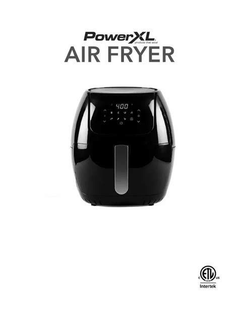 Power XL Air Fryer Manual - Air Fryer Basics