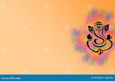 Illustration Of Lord Ganpati Background For Ganesh Chaturthi Festival Of India With Message ...