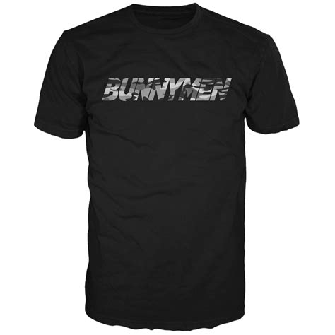 Echo And The Bunnymen Camo Logo Black T-Shirt | Echo And The Bunnymen Official Merchandise