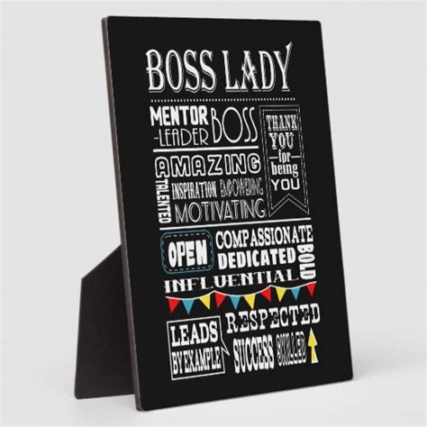 boss Lady thank you Plaque | Zazzle