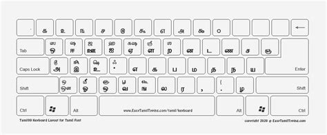 FREE Tamil Keyboard Layout | தமிழ் விசைப்பலகை | High Quality ideal for printing