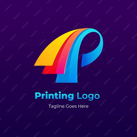 Premium Vector | Gradient printing house logo design template