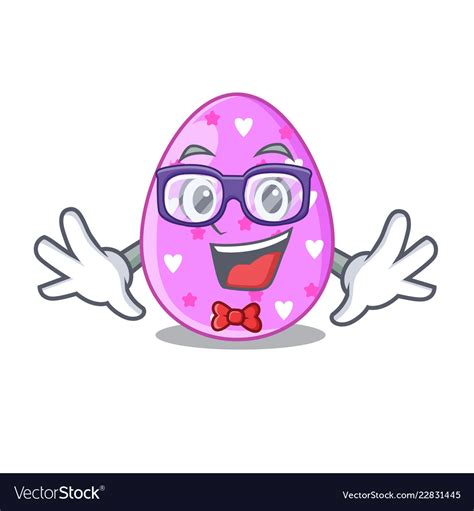 Geek cartoon shape easter color on eggs Royalty Free Vector