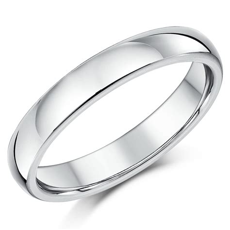 4mm Silver Super Heavy Weight Court Shape Wedding Ring - Sterling ...