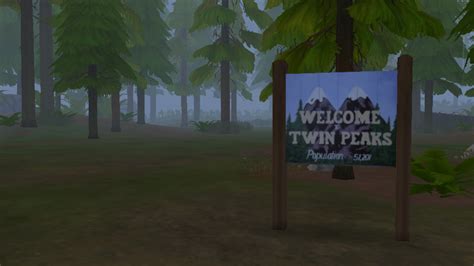 Mod The Sims - Twin Peaks Town Sign