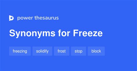 Freeze synonyms - 1 812 Words and Phrases for Freeze